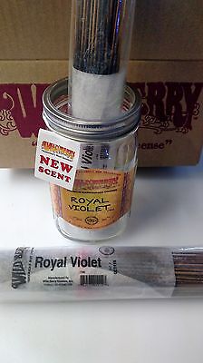 100 Genuine Wild Berry 11'' Royal Violet incense sticks in a plastic wrapper.