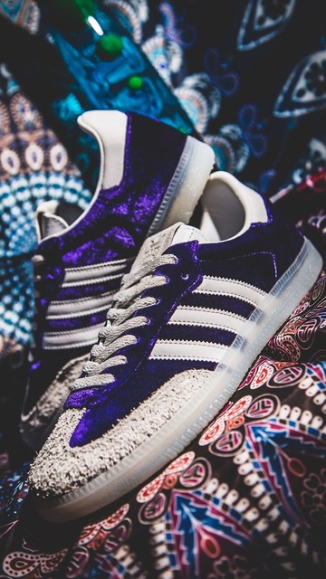 adidas samba purple velvet