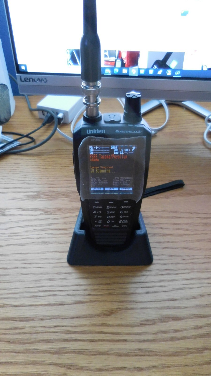 Desktop Stand for Uniden SDS100 Handheld Radio Scanner (SCANNER NOT