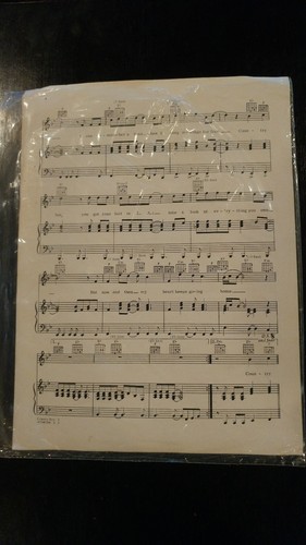 GLEN CAMPBELL AUTOGRAPHED 9X12 SHEET MUSIC PHOTO SIGNED IN BLUE PEN COA!!