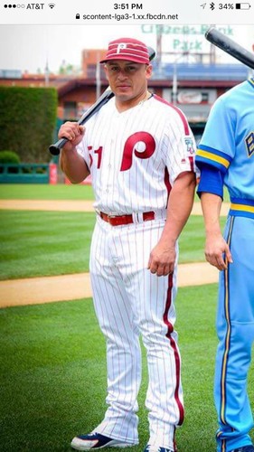 Carlos Ruiz Chooch Game Used Signed 2016 TBTC Jersey Pants Phillies MLB Auth