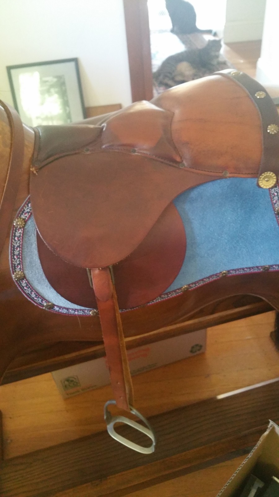 Antique reproduction rocking horse