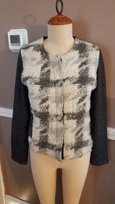 Stunning Multicolor Anthropologie Full Zip Sweater Jacket By Dolan! Size Medium!