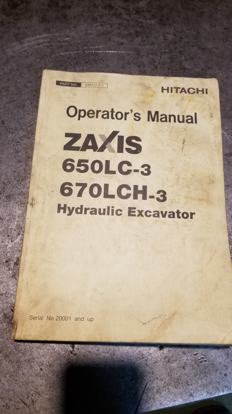 zaxis 650lc-3 670lch-3 OPERATORS MANUAL EM1J7-1-1 - Picture 5 of 6
