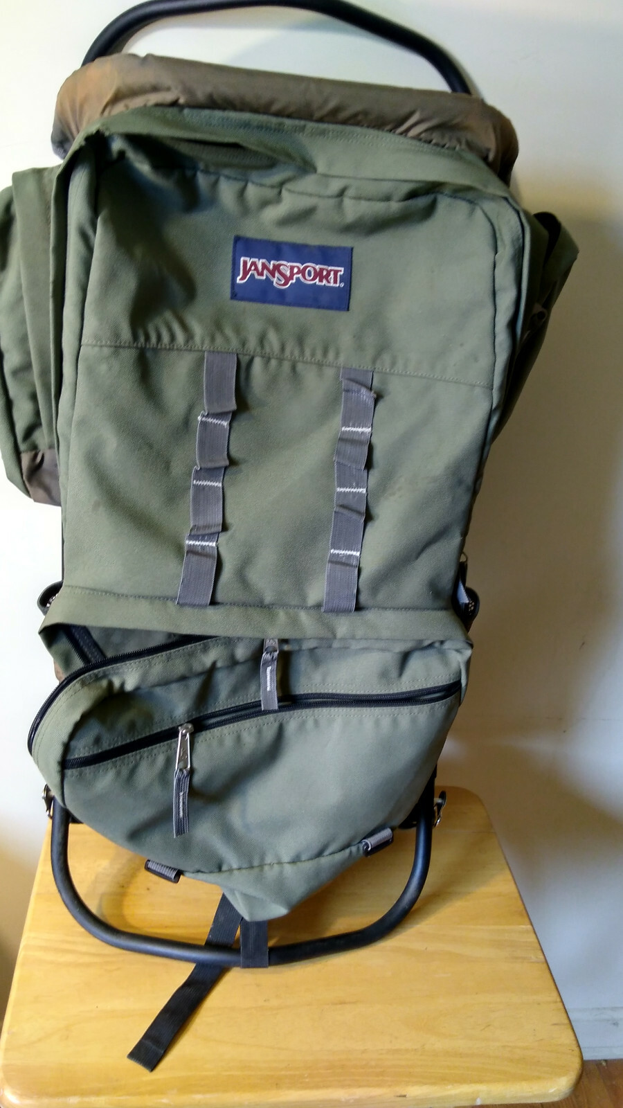 Vintage JanSport Scout Youth External Frame Backpack Green Hiking