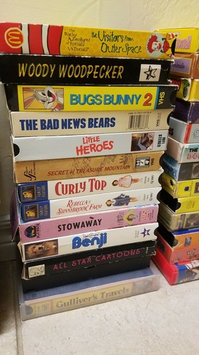 Kids Movies And Cartoons On VHS Lot Of 40