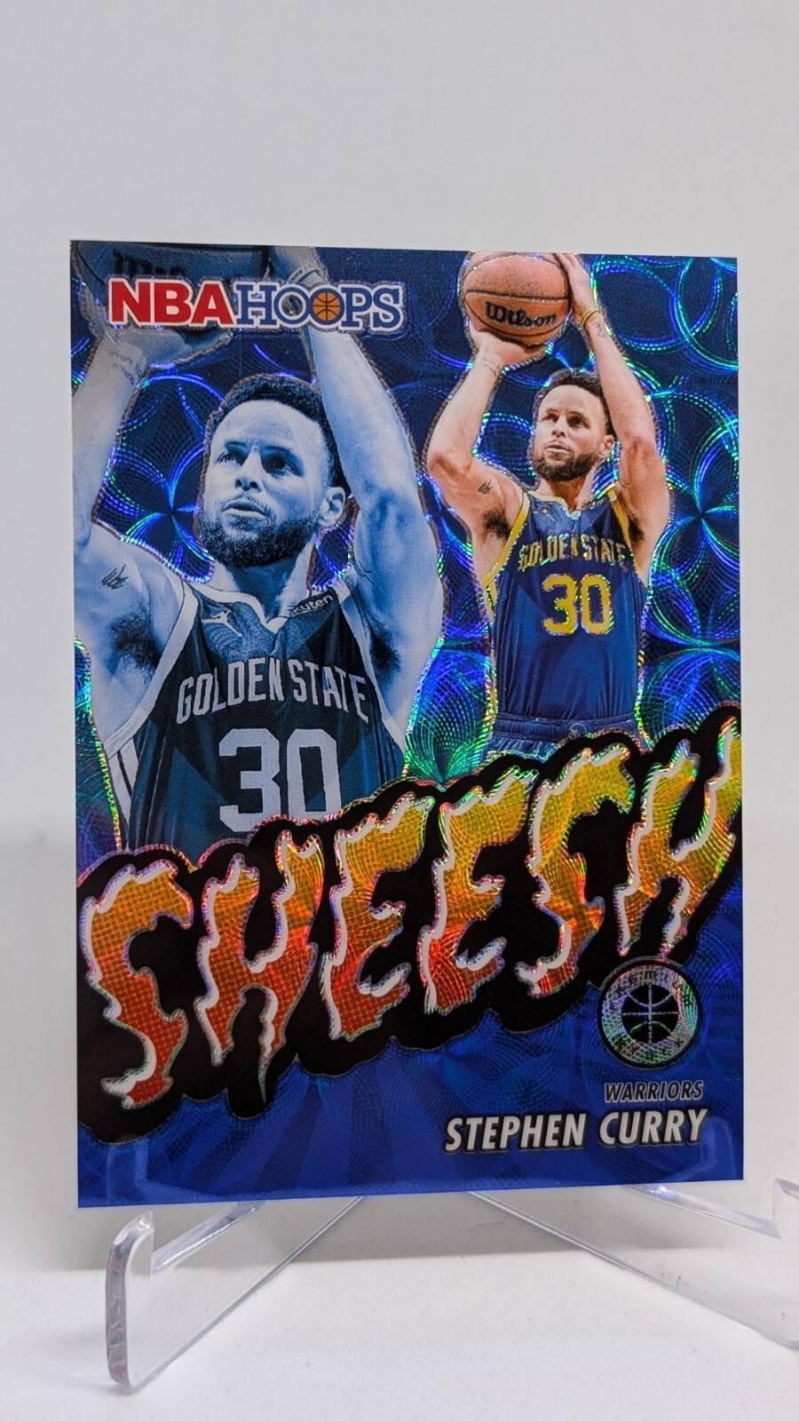 その他 curry hoops 2023-24 Panini Hoops Premium Stock Stephen Curry Sheesh Blue