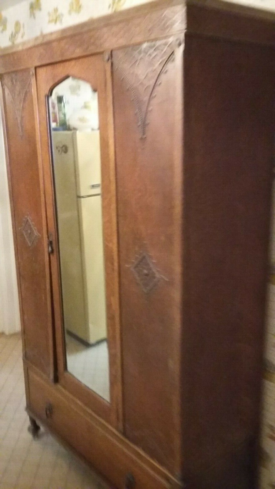 Antique 2 Door Wardrobe Armoire Closet