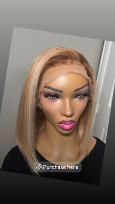 Blonde dimensional Frontal Bob