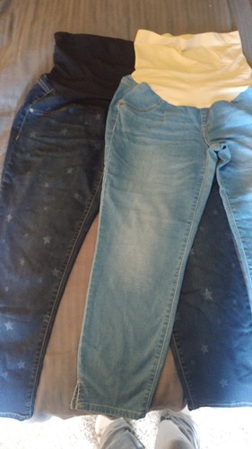 Lot Maternity Tops Stretch Jeans Motherhood Maternity Aglow L XL