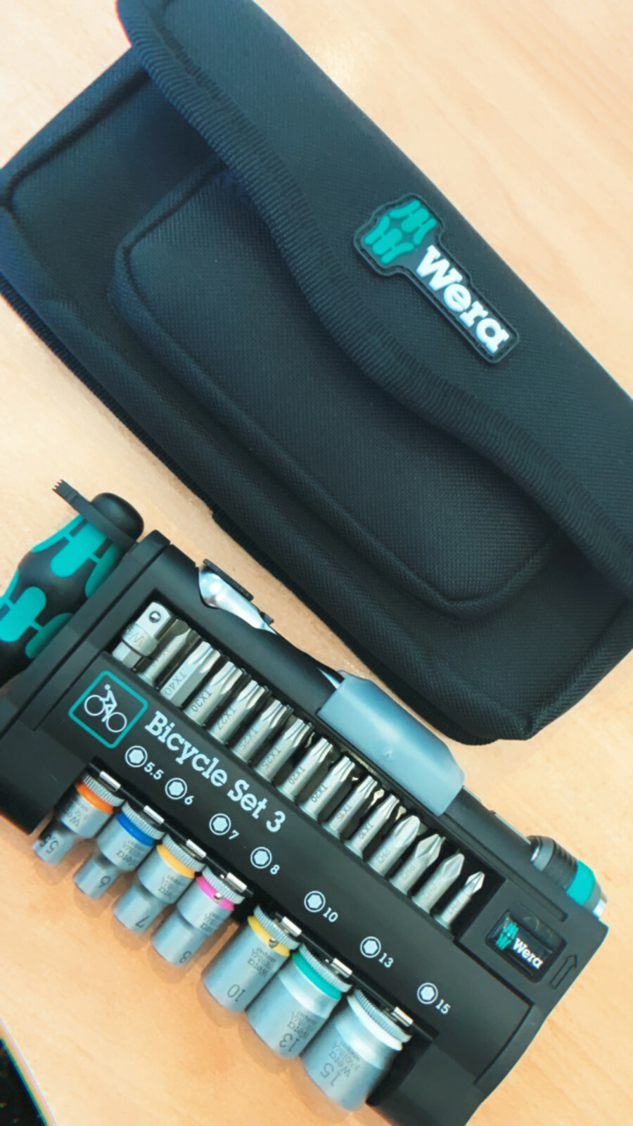 Wera Rebel Bicycle Cycle Set Hand Tools Sockets Screwdriver Tool Ratchet Set