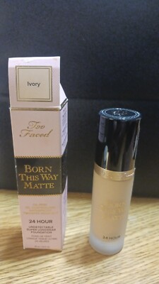 Too Faced Born This Way Matte 24 Hour Undetectable Foundation IVORY 1 oz