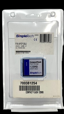 AVYCF128JU SimpleTech 128MB CompactFlash (CF) Memory Card