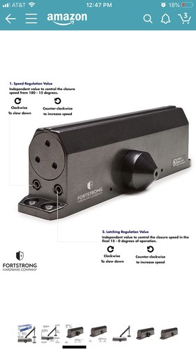 Commercial Door Closer FS-7600 - Adjustable Grade 1 Commercial Standard Door - -