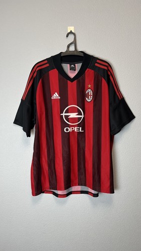 00s adidas ACミラン 2001-2002 3rd 2001-02 Authentic Adidas AC Milan Third Kit Opel Soccer