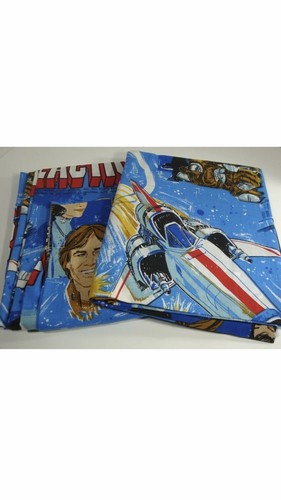 Vintage Battlestar Galactica 1978 Pair Of Window Panel Curtains