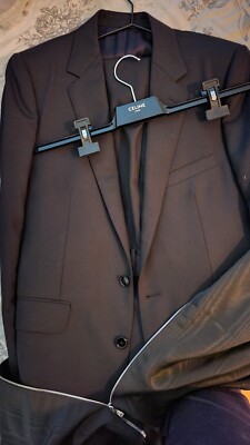 Authentic 2022 Celine Paris Slim Mohair Black Suit 40 US 50 EU Medium BNWT $3700
