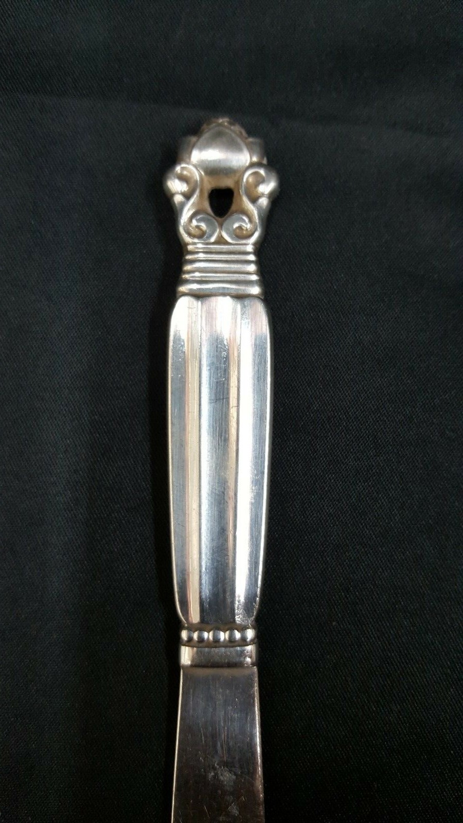 Antique George Jensen Sterling Silver Butter Knife Acorn Design