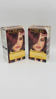 L'Oreal Paris Superior Preference Hair Color | RR-04 Intense Dark Red | 2-Pack