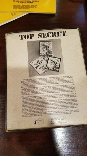 Top Secret Role Playing Game RPG by TSR lot GOOD