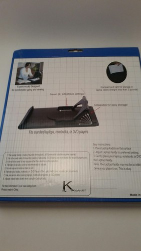 The Laptop Kaddy Universal Laptop/Notebook/DVD Player STAND Black New in Box