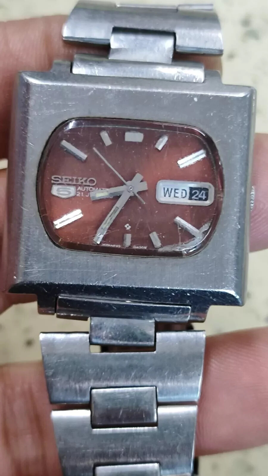 1973 Vintage Seiko 5 Automatic Men's Watch 6119-5401, TV