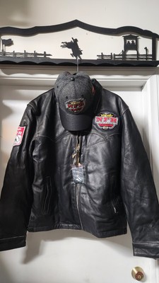 2017 NFR LEATHER CONTESTANT JACKET  SMALL & MATCHING LIMITED EDITION CAP
