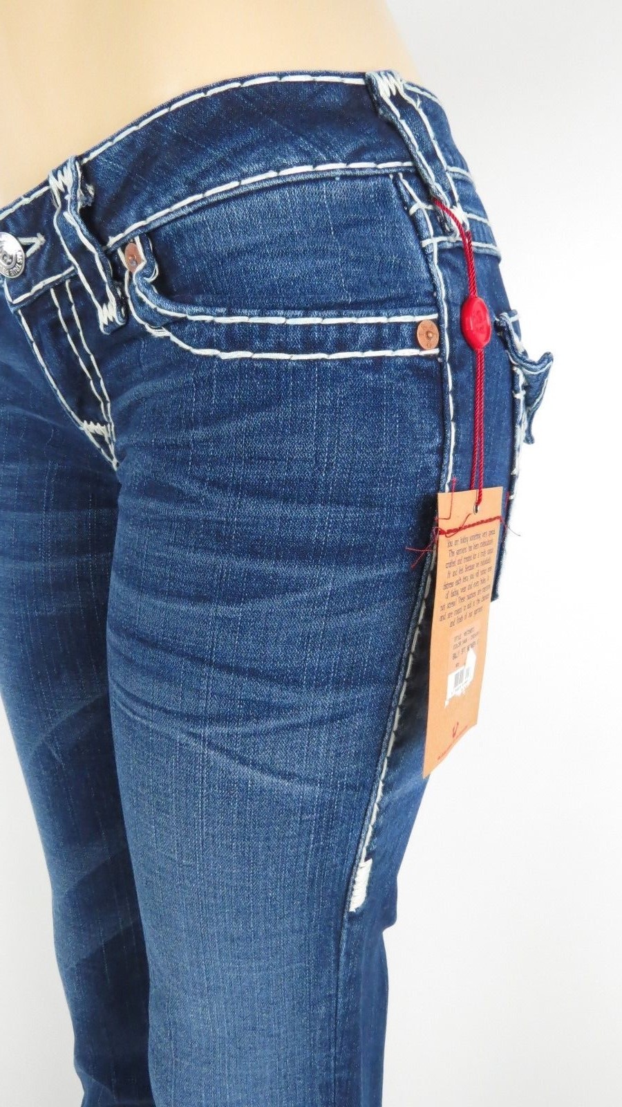 Pre-owned True Religion Billy Super T Women Jeans, Chesapeake, Size 26, In Blue