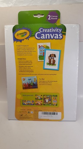 CRAYOLA 2-PACK WHITE CREATIVITY CANVAS BOARDS. NEW...FAST SHIPPING