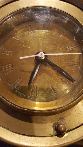 Vintage Style  Clock - Brass - parts or restore.