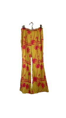 NWT Women s Urban Outfitters Yellow and Pink String Tie Wide Leg Pants Size 4