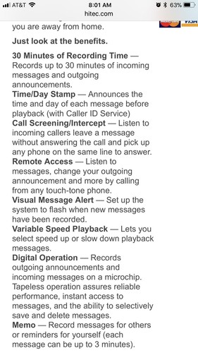 Answering Machine With Slow Speech Digital Amplified