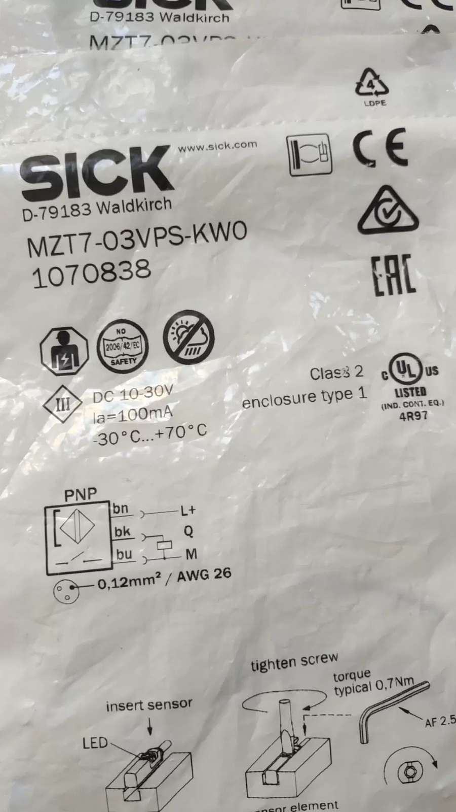 1pcs SICK MZT7-03VPS-KW0 1070838 NEW | eBay