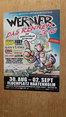 Ansichtskarte ''Werner-Das Rennen 2018'' a.d.Fluchplatz Haatenholm 30.8.-02.9.2018