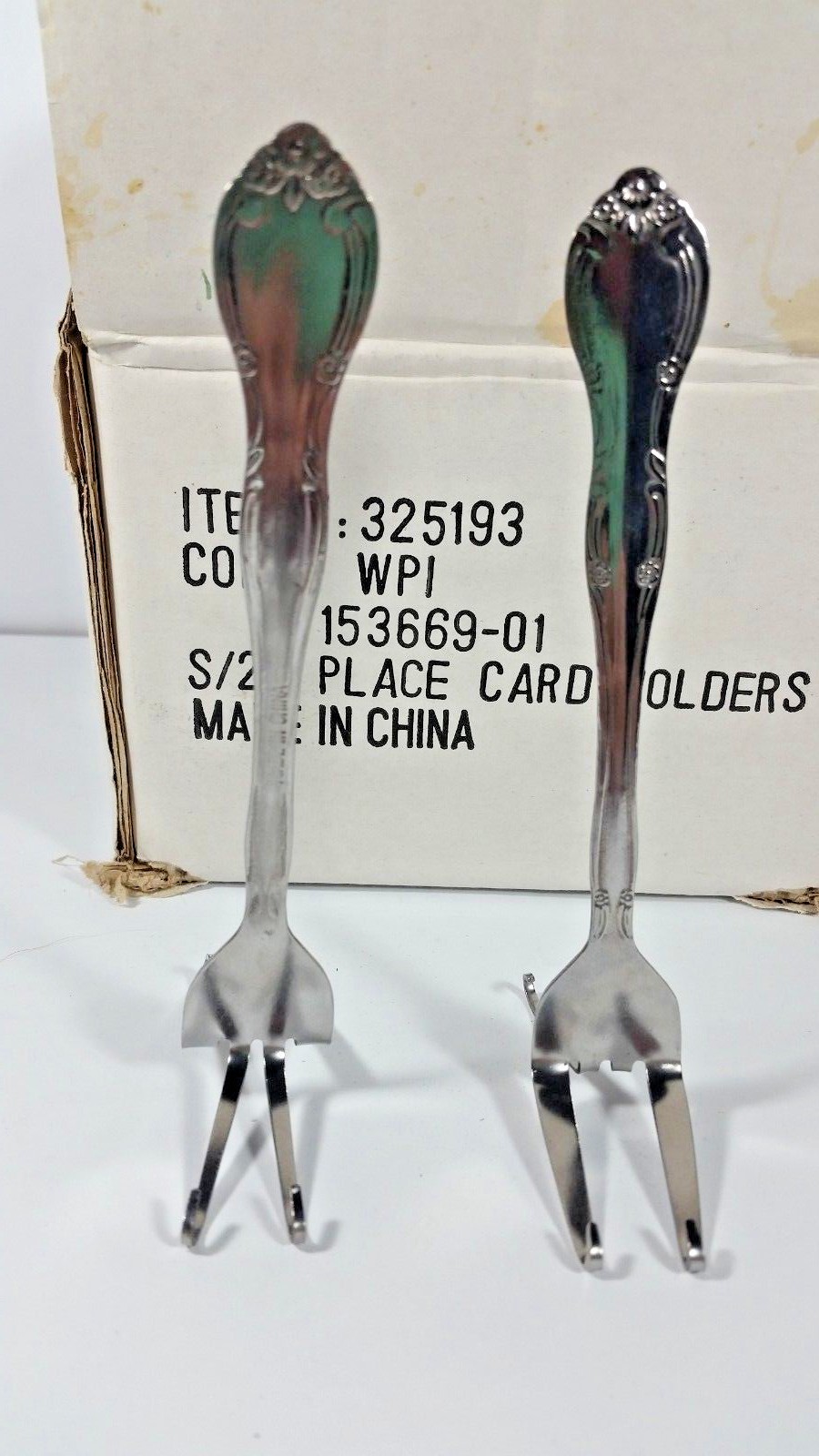 2x FORK PLACE CARD HOLDERS