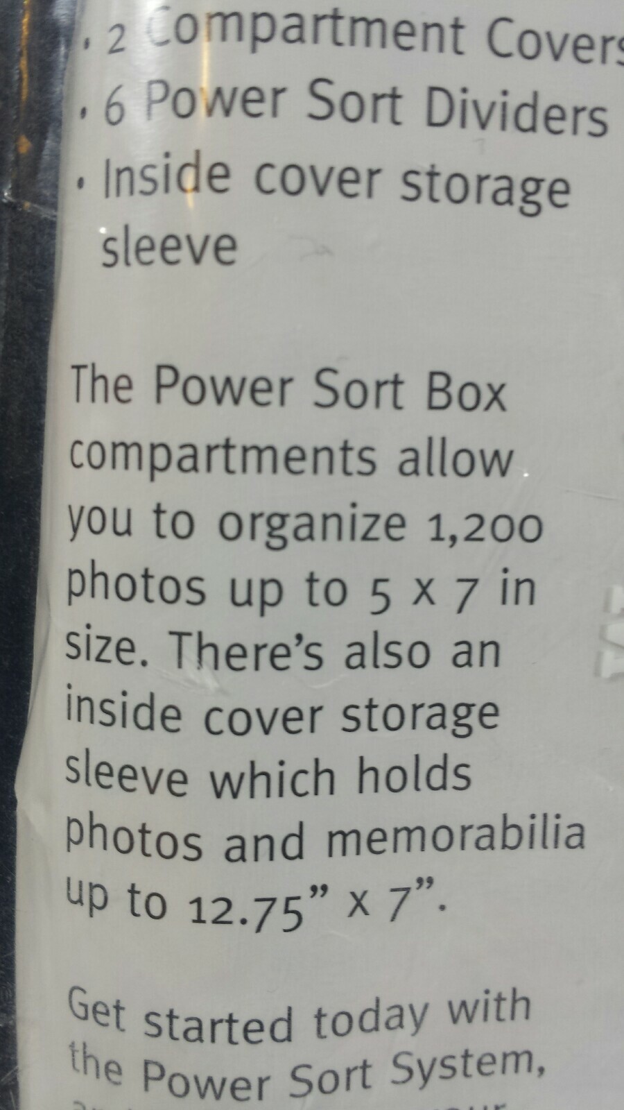 Creative Memories Power Sort Box Holds 1200 Photos Swirl Organizer Covered New