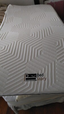 SURMATELAS  BED STORY 90x190, PARFAIT ÉTAT, BLANC