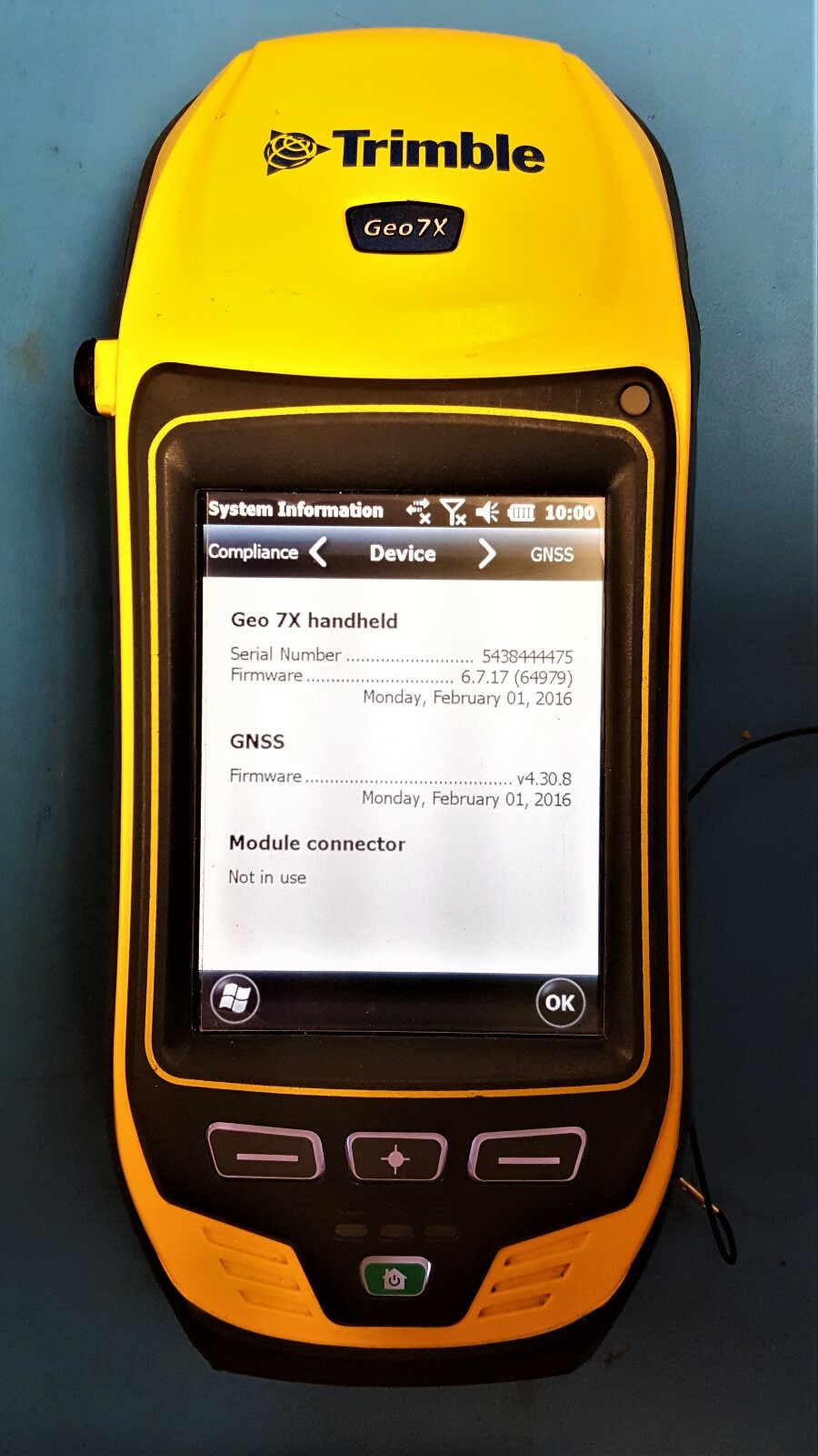 Trimble GEO7X Handheld GNSS w/ TerraSync Bluetooth Floodlight NMEA H-Star