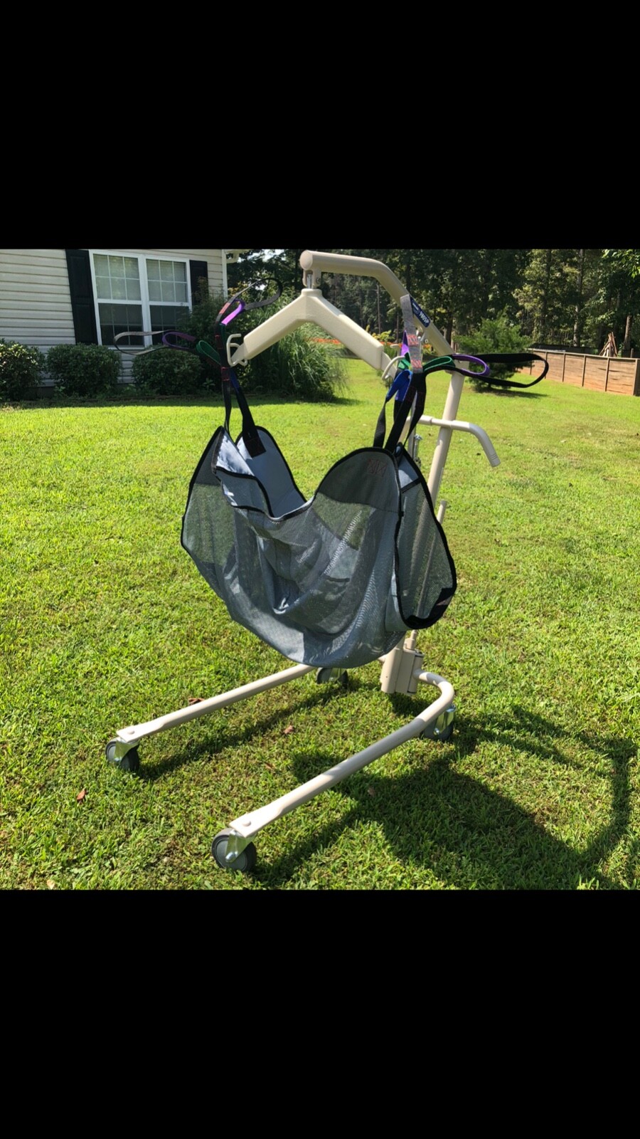 hydraulic patient lift with full body mesh sling