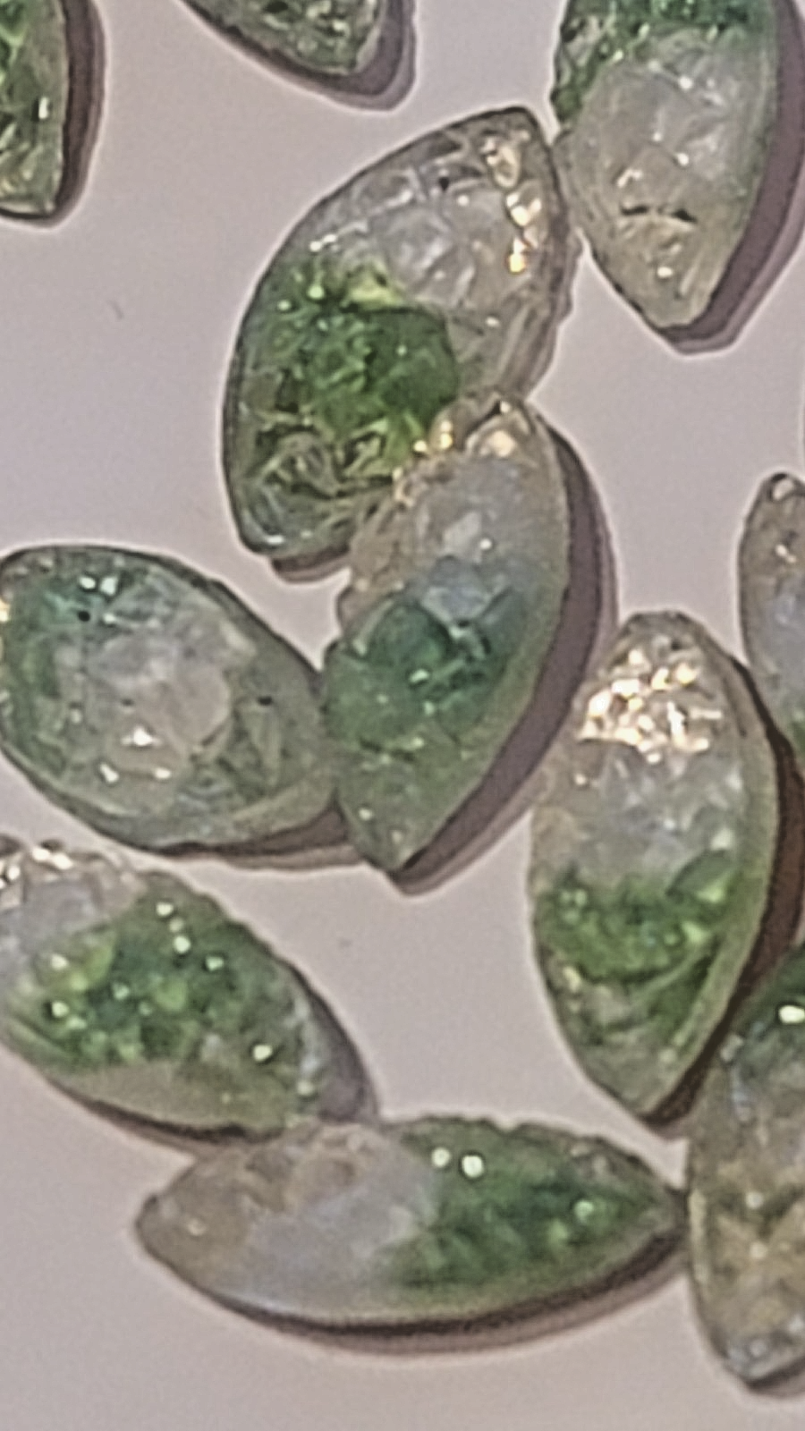 Vintage 15x7 MM Fire Opal Rhinestones Navette Heavily Textured Surface RARE
