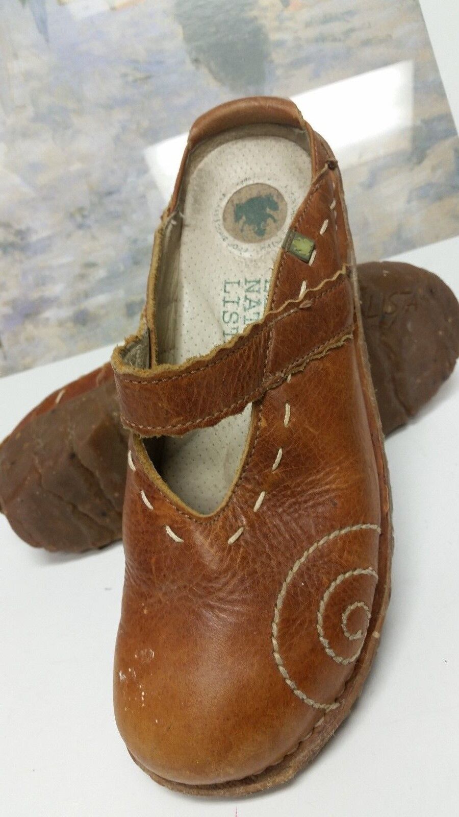 El Naturalista Brown Mary Jane Clog EU 37 US 7 Swirl El Naturalista Brown Mary Jane Clog EU 37 US 7 Swirl