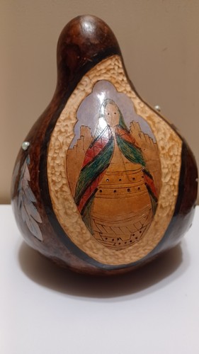 Native American Hand Painted Gourd Dream Catcher Southwestern Art