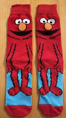 Sesame Street Adult Graphic Cotton Socks New Elmo