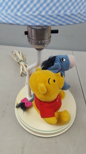 Vintage 80s Disney Winnie The pooh And Eeyor desk Table Lamp