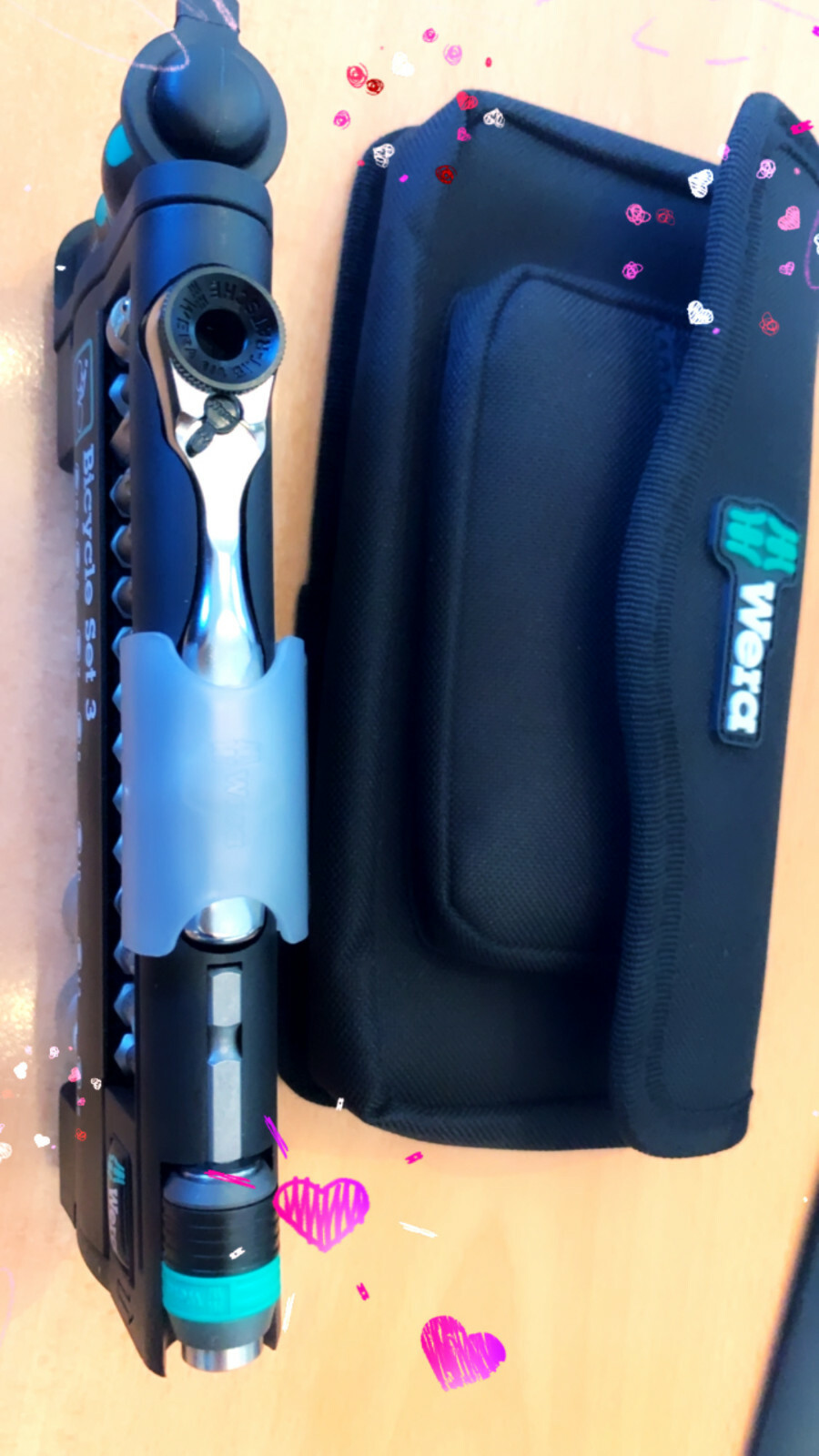 Wera Rebel Bicycle Cycle Set Hand Tools Sockets Screwdriver Tool Ratchet Set