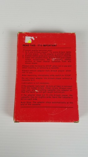 K28 CASSETTE TO 8 TRACK ADAPTER PRODUCT OF JAPAN