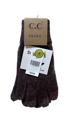 C.C Soft Red Yarn Knit Gloves Smart Tip Touch Screen NEW NWT