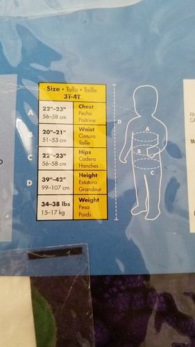 Itsy Bitsy Spider Insect Dress Up Halloween Toddler Child Costume Size 3T-4T NEW