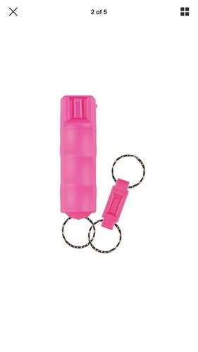 Pepper Spray Compact Pink Case Quick Release Mase Self Defens-