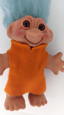 DAM Troll Doll 6 Inch USA foreign patent Blue Hair